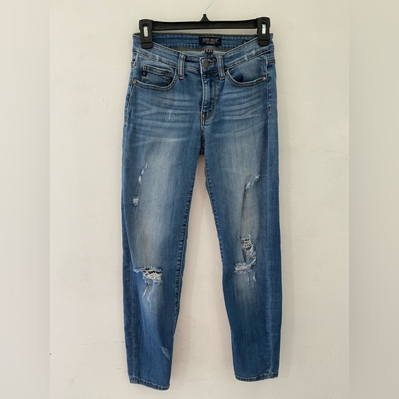 Judy Blue Womens cotton Distressed Mid Rise Slim relaxed Fit Denim Jeans 5/27 - Picture 3 of 10